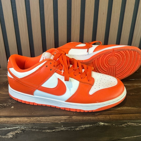 Nike Men's Dunk Low Retro “Syracuse Orange and White Sneakers 10.5